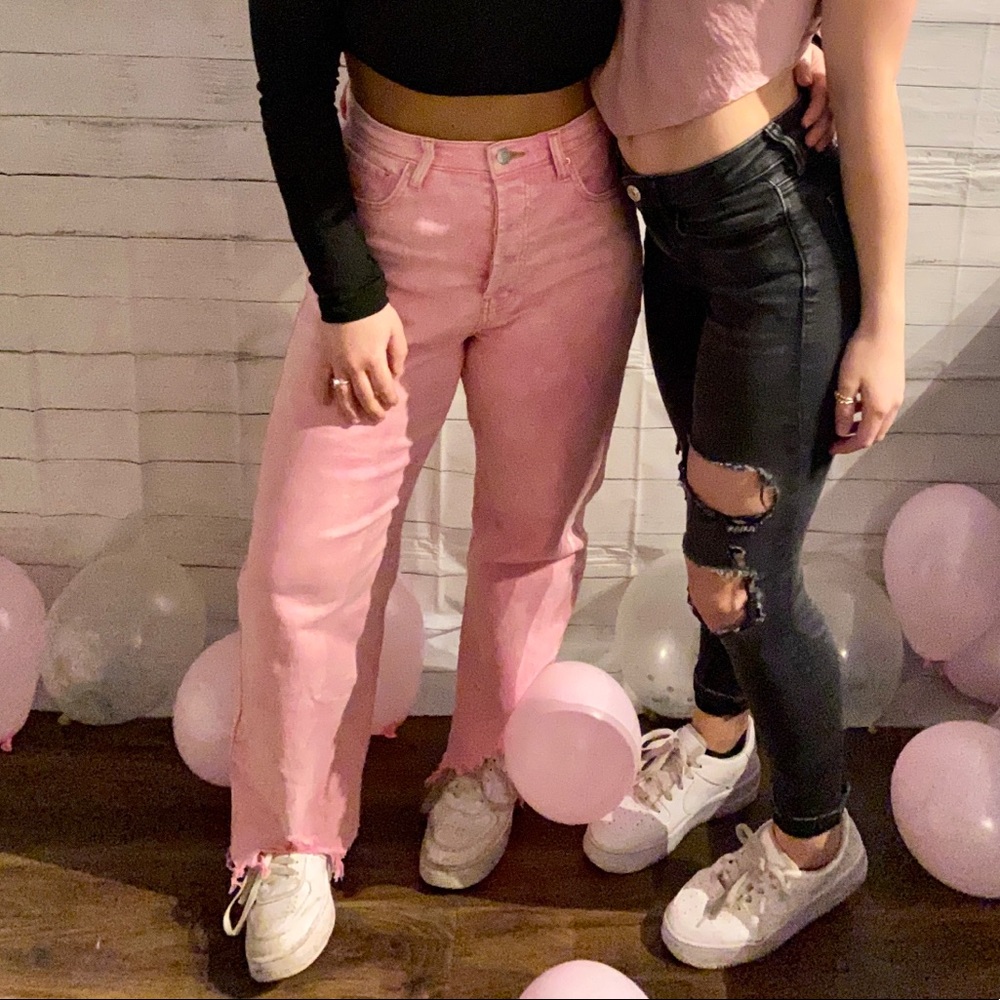 Target limited edition pink high wasted mom jeans